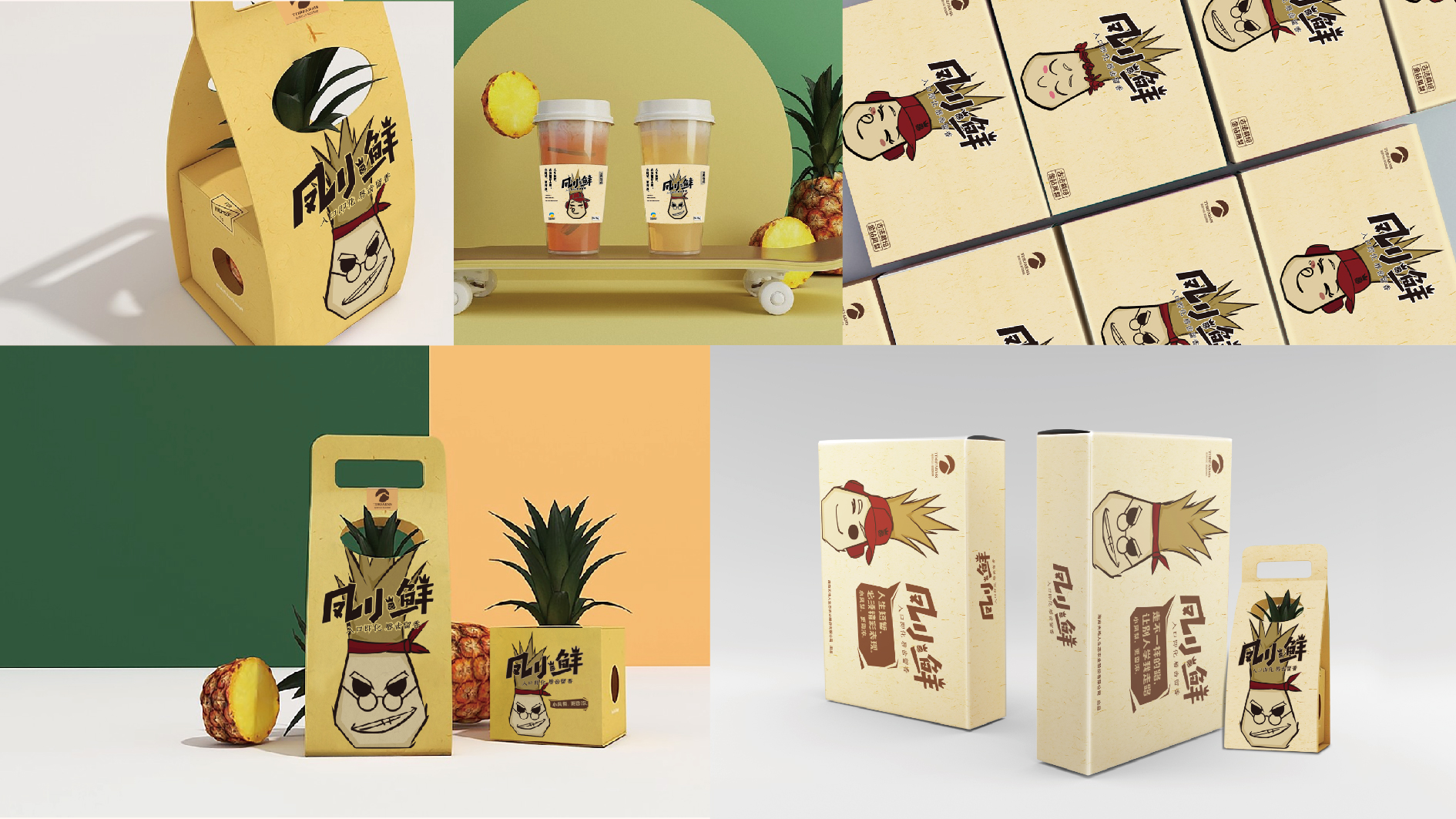玉林凤小鲜凤梨品牌形象设计